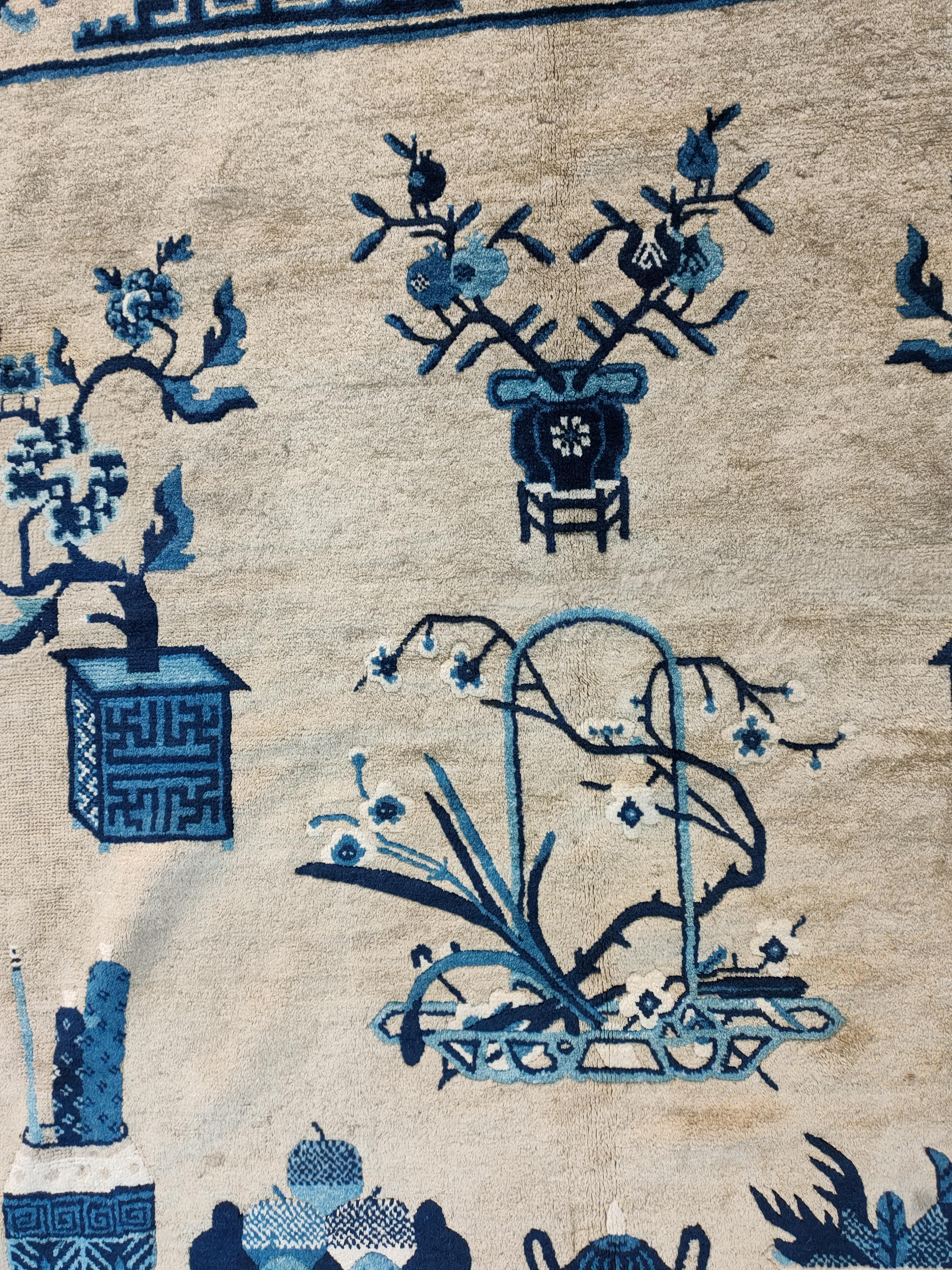 Début du 20ème siècle Tapis chinois Peking 100 Antiques du début du 20e siècle (7'3