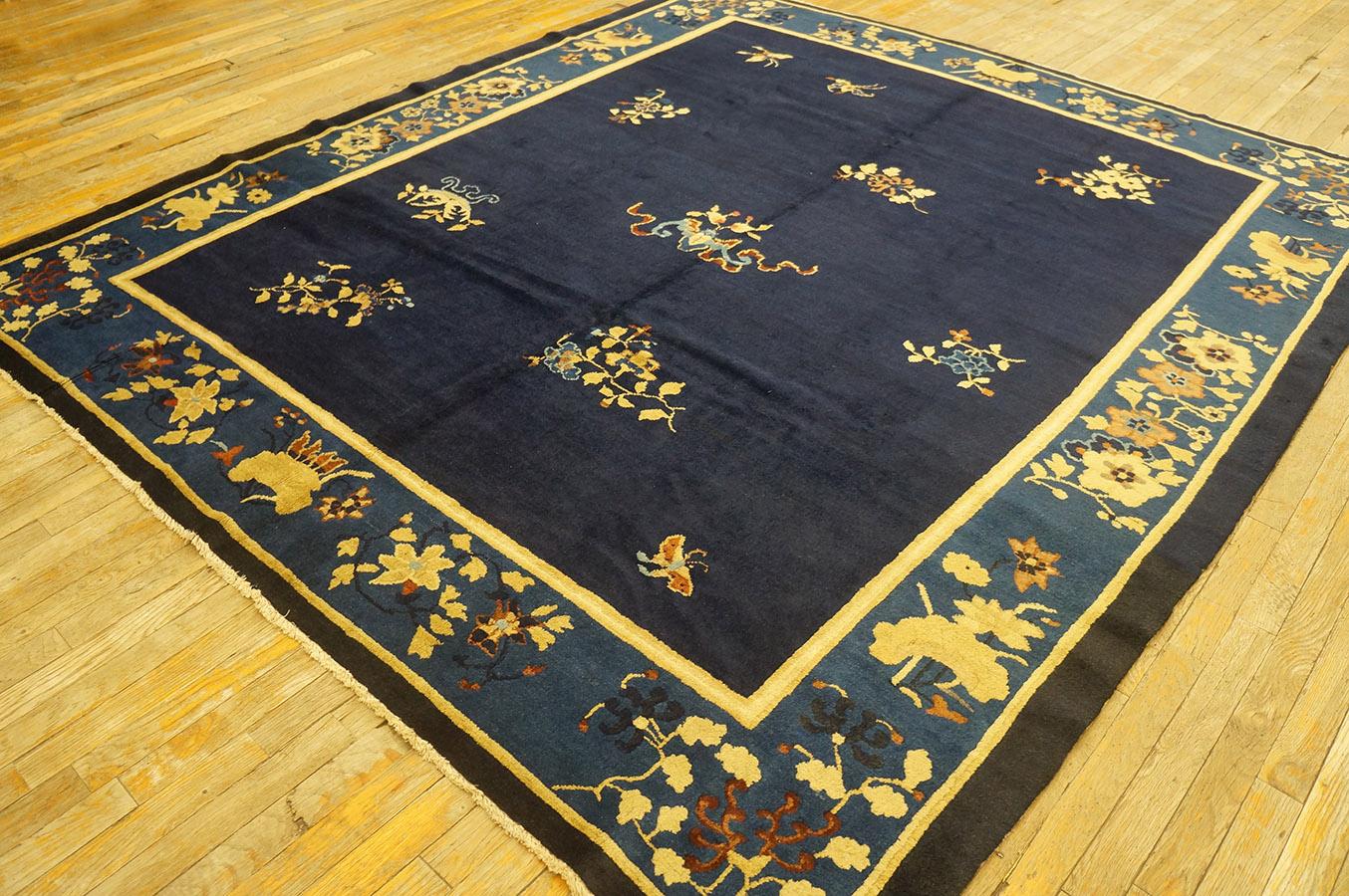 Wool Early 20th Century Chinese Peking Carpet ( 7'6'' x 8'5'' - 230 x 257 ) For Sale