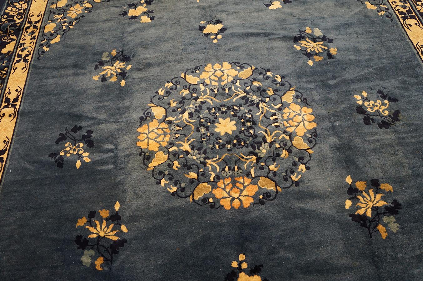 Alfombra china antigua de Pekín 7' 9