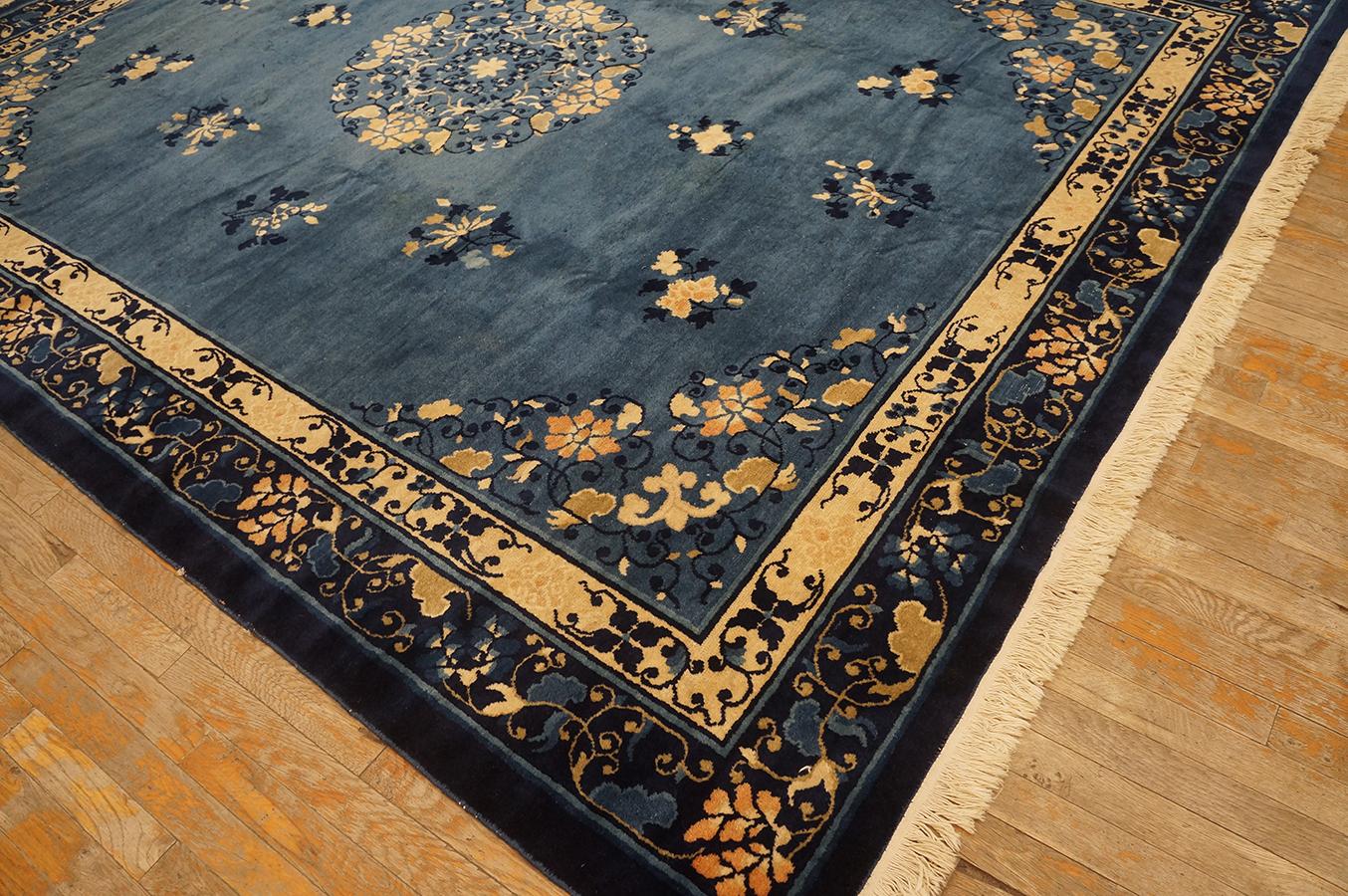 Alfombra china antigua de Pekín 7' 9