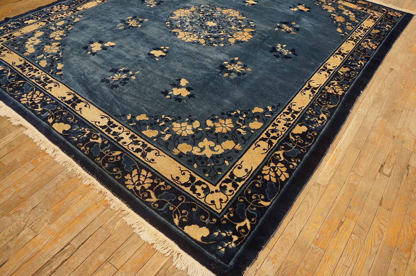 Alfombra china antigua de Pekín 7' 9