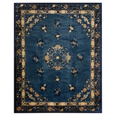 Tapis chinois ancien de Pékin de 7
9"" x 9
9""