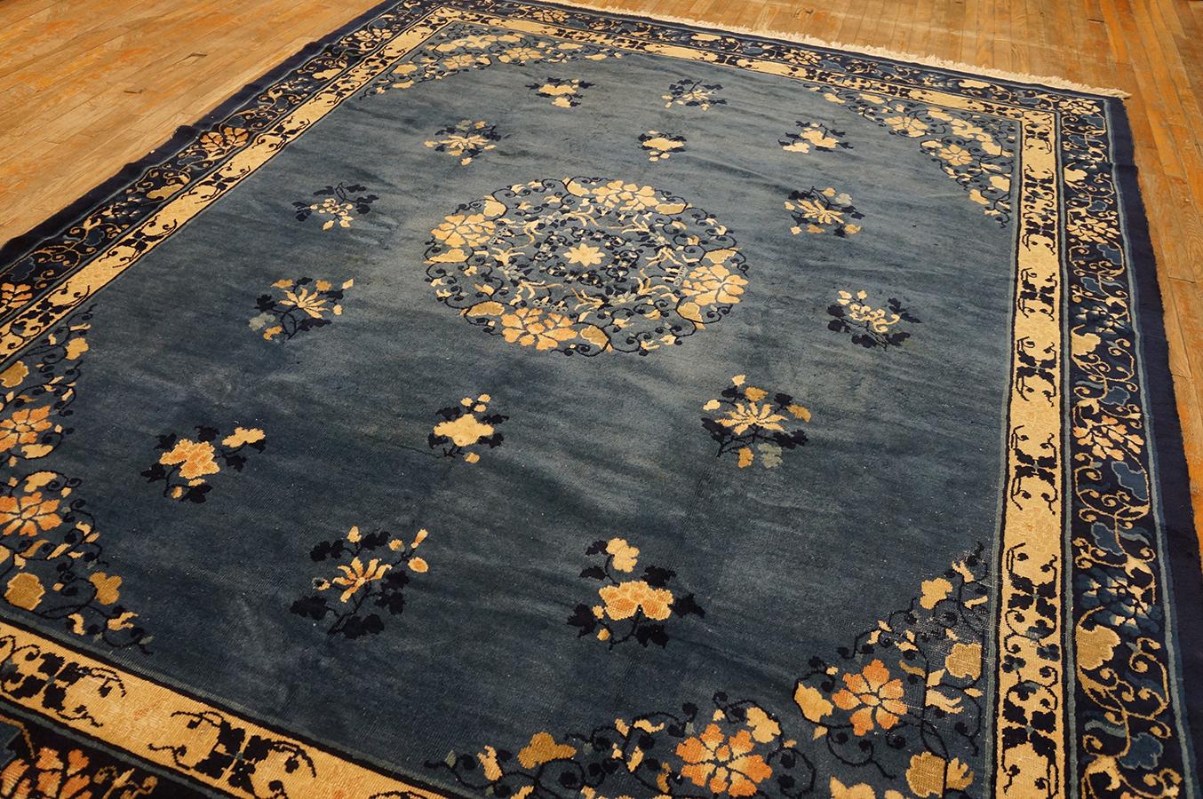 Antique Chinese peking rug, size: 7' 9'' x 9' 9''.