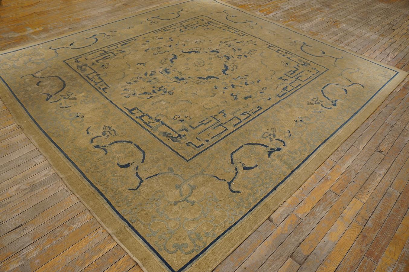 Hand-Knotted 19th Century Chinese Peking Carpet ( 7'9
