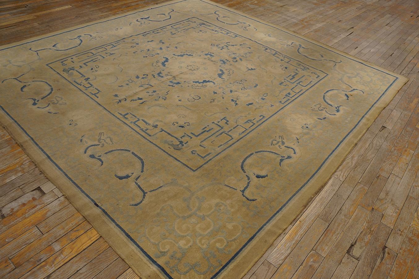 Wool 19th Century Chinese Peking Carpet ( 7'9