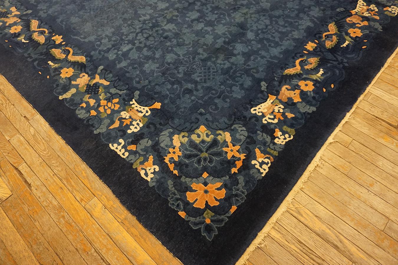 Wool Early 20th Century Chinese Peking Carpet ( 8' x 9'8