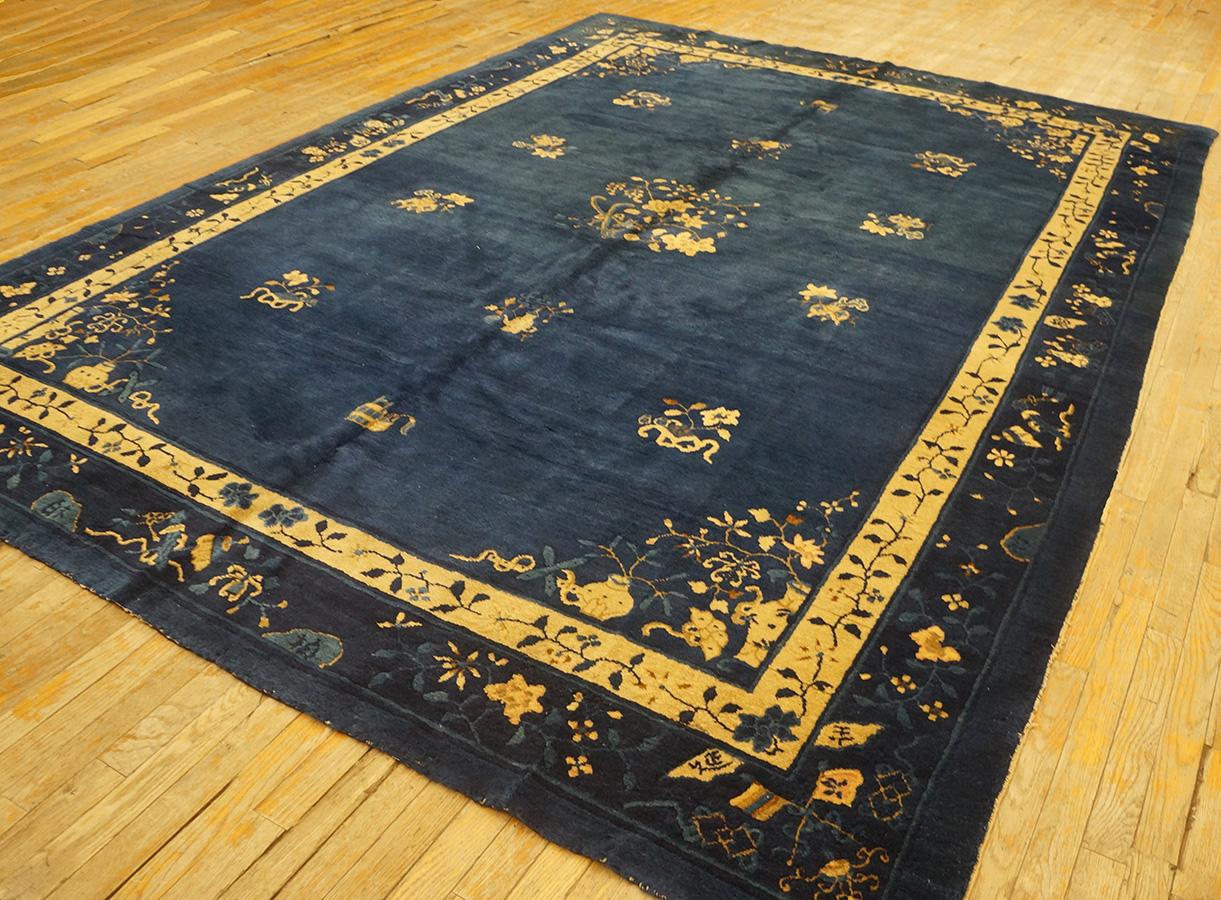 Early 20th Century Antique Chinese Peking Rug 8' 0'' x 10' 9'' For Sale