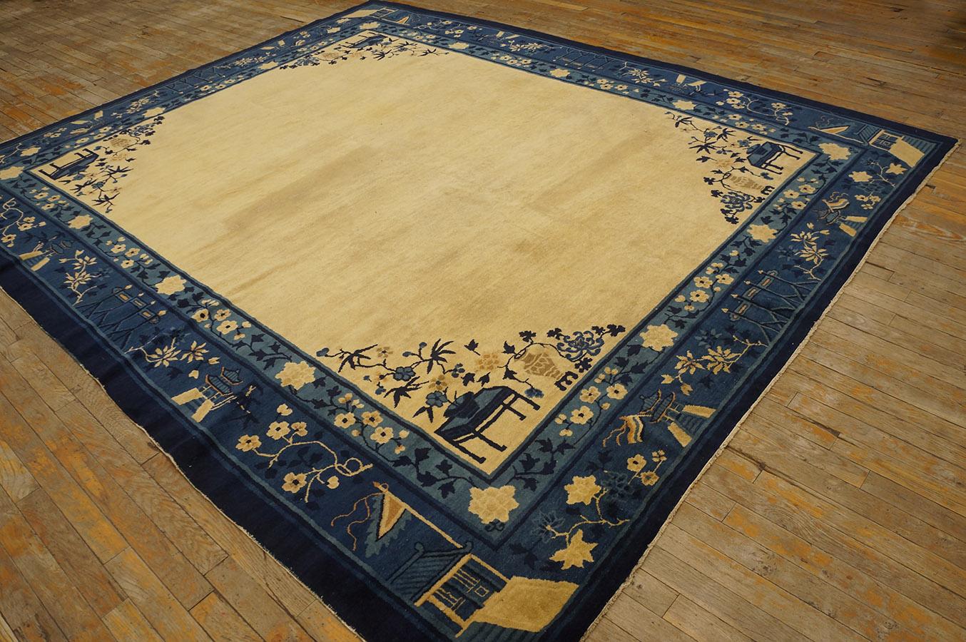 Hand-Knotted Early 20th Century Chinese Peking Carpet ( 8' x 9'6'' - 244 x 290 ) For Sale