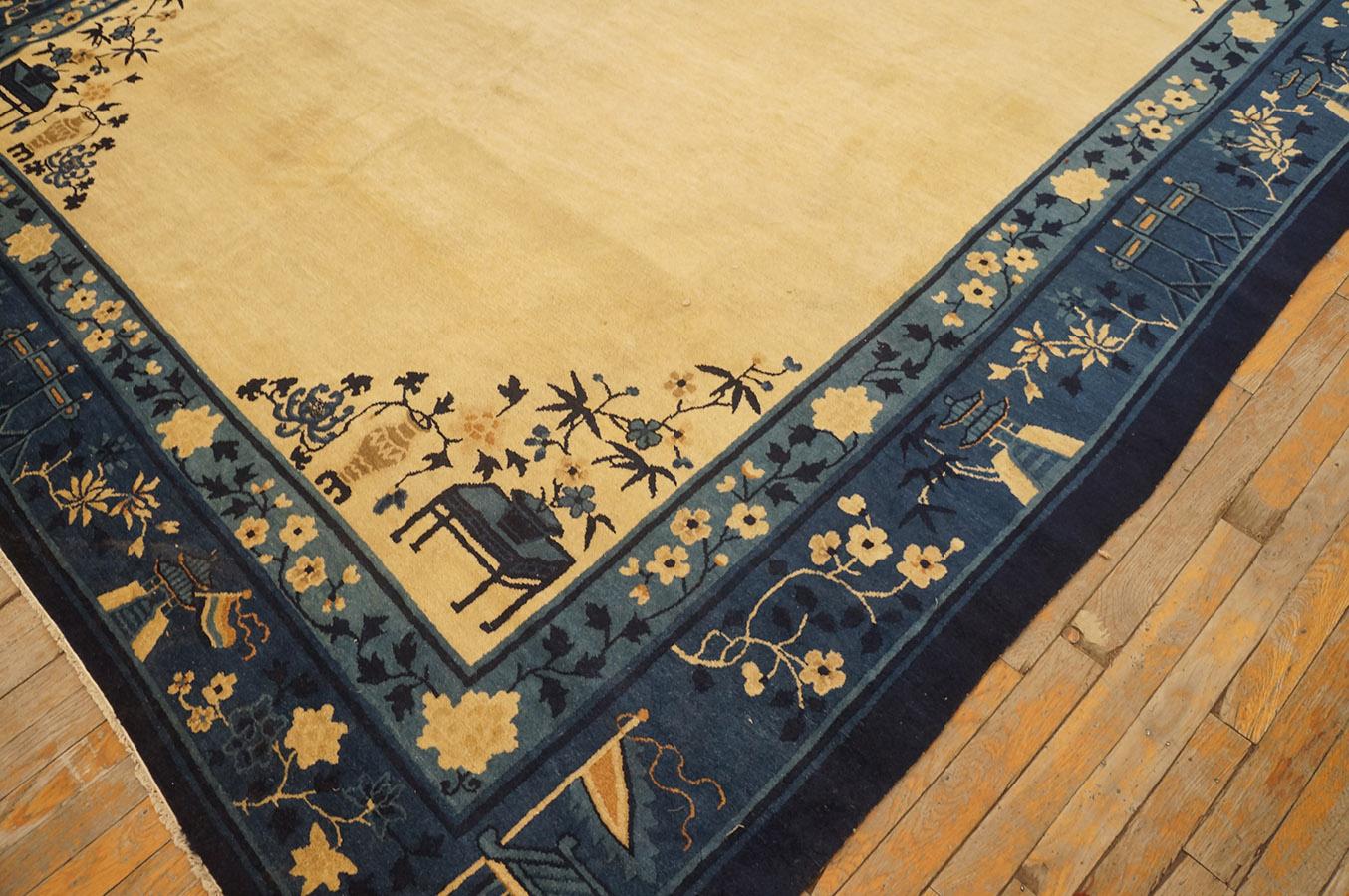 Antiker chinesischer Peking-Teppich 1,83 m x 2,9 m (Wolle) im Angebot