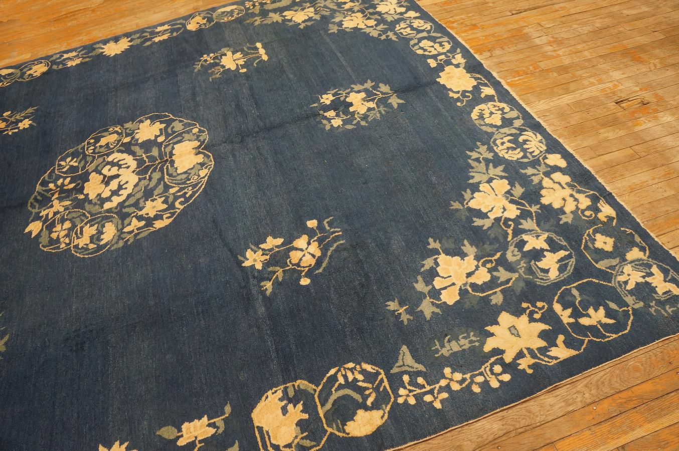 Antique Chinese Peking Rug 8' 0''x 9' 6'' For Sale 8
