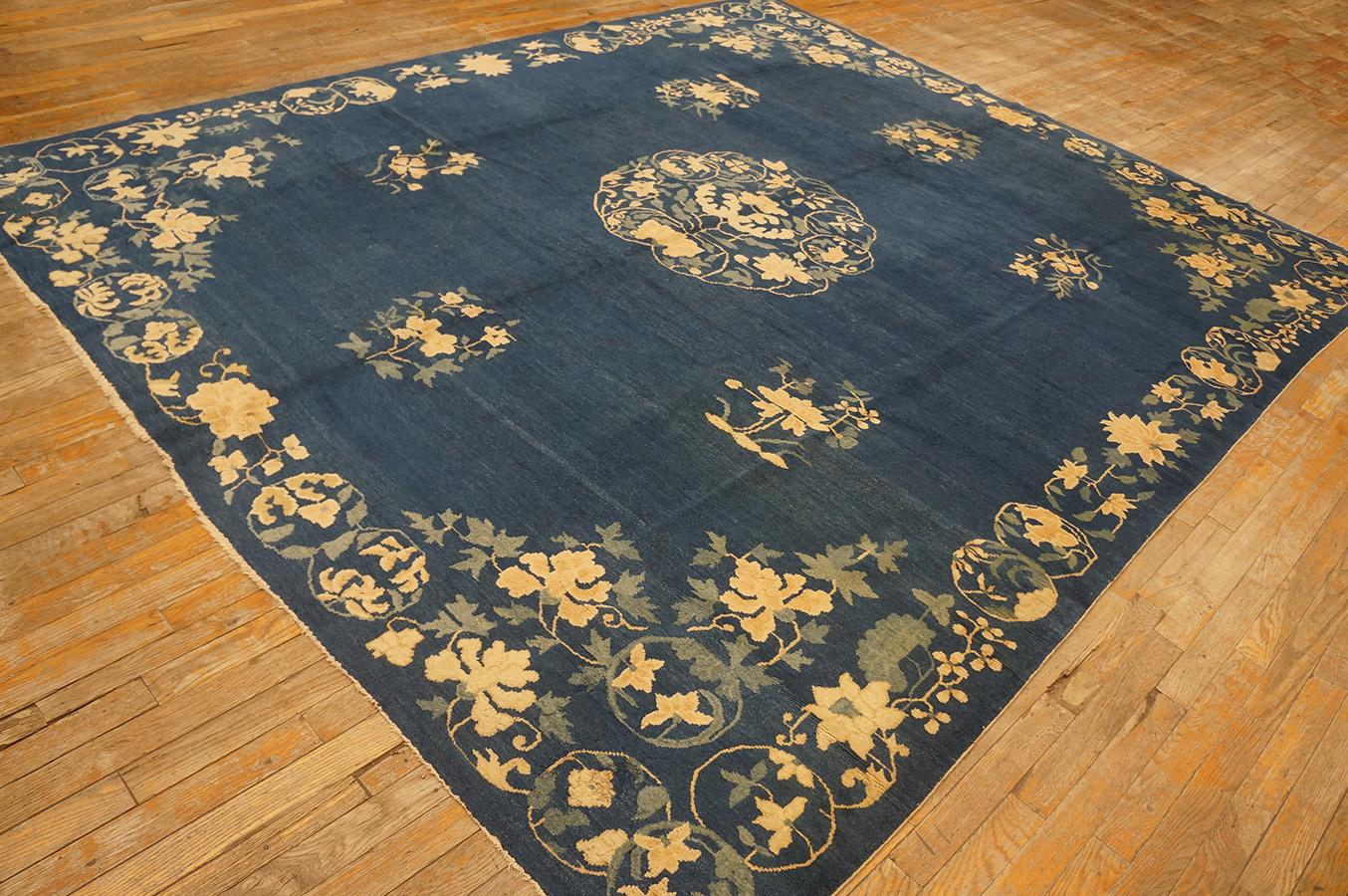 Antique Chinese Peking Rug 8' 0''x 9' 6'' For Sale 1