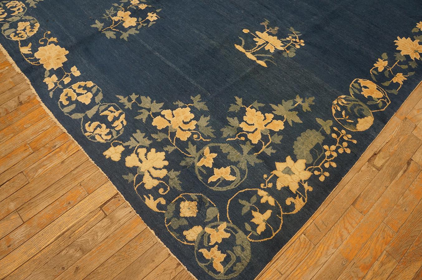 Antique Chinese Peking Rug 8' 0''x 9' 6'' For Sale 2