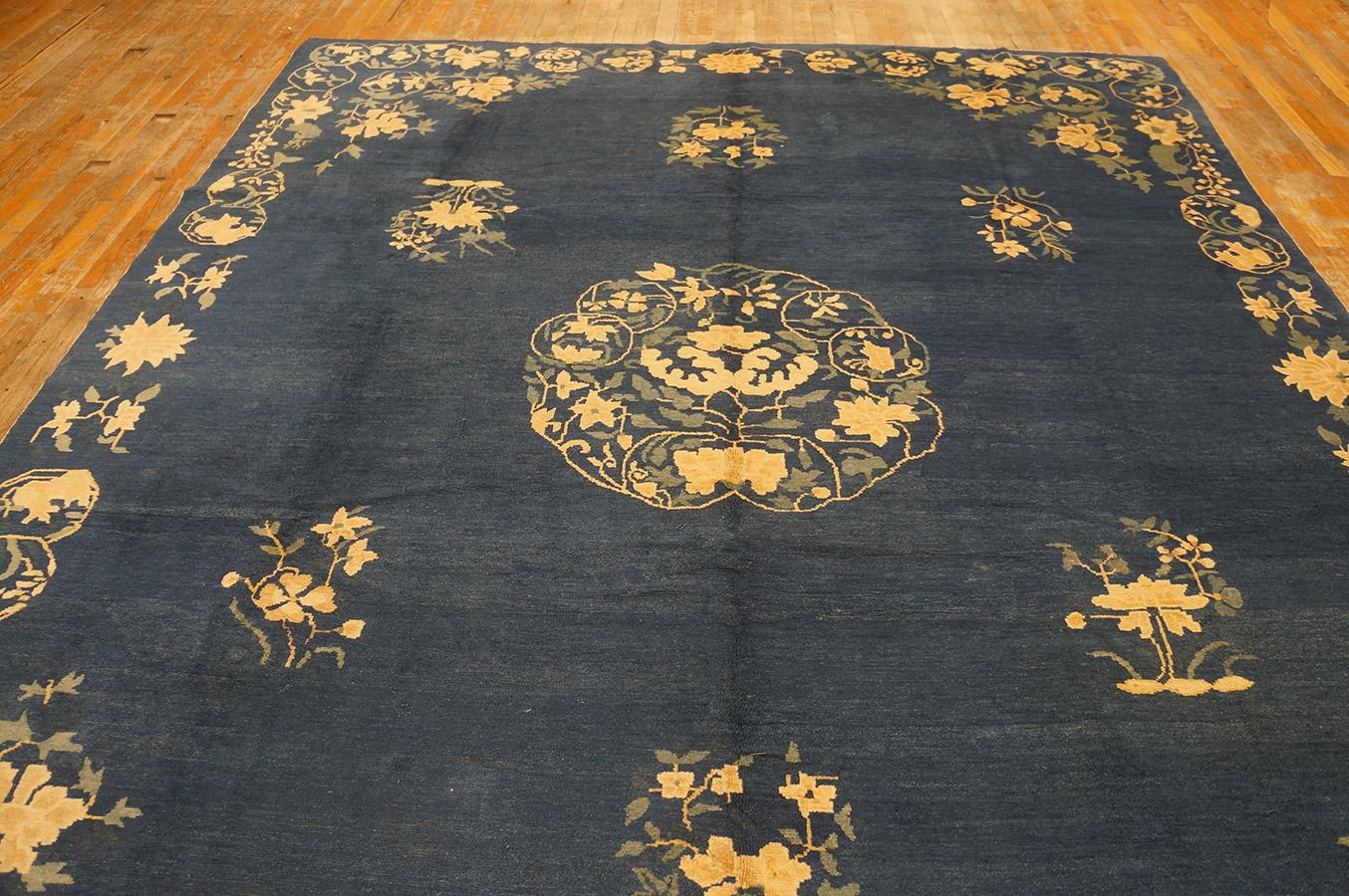 Antique Chinese Peking Rug 8' 0''x 9' 6'' For Sale 3