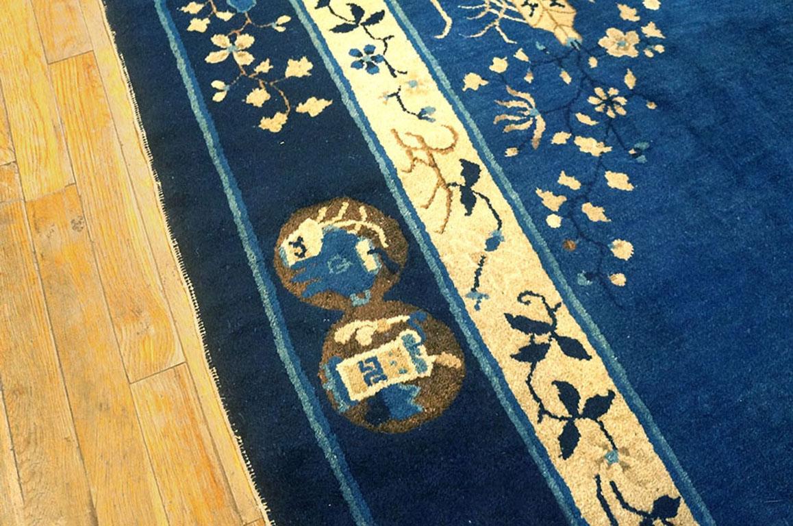 Late 19th Century Antique Chinese Peking Rug 8' 0'' x 9' 8'' For Sale
