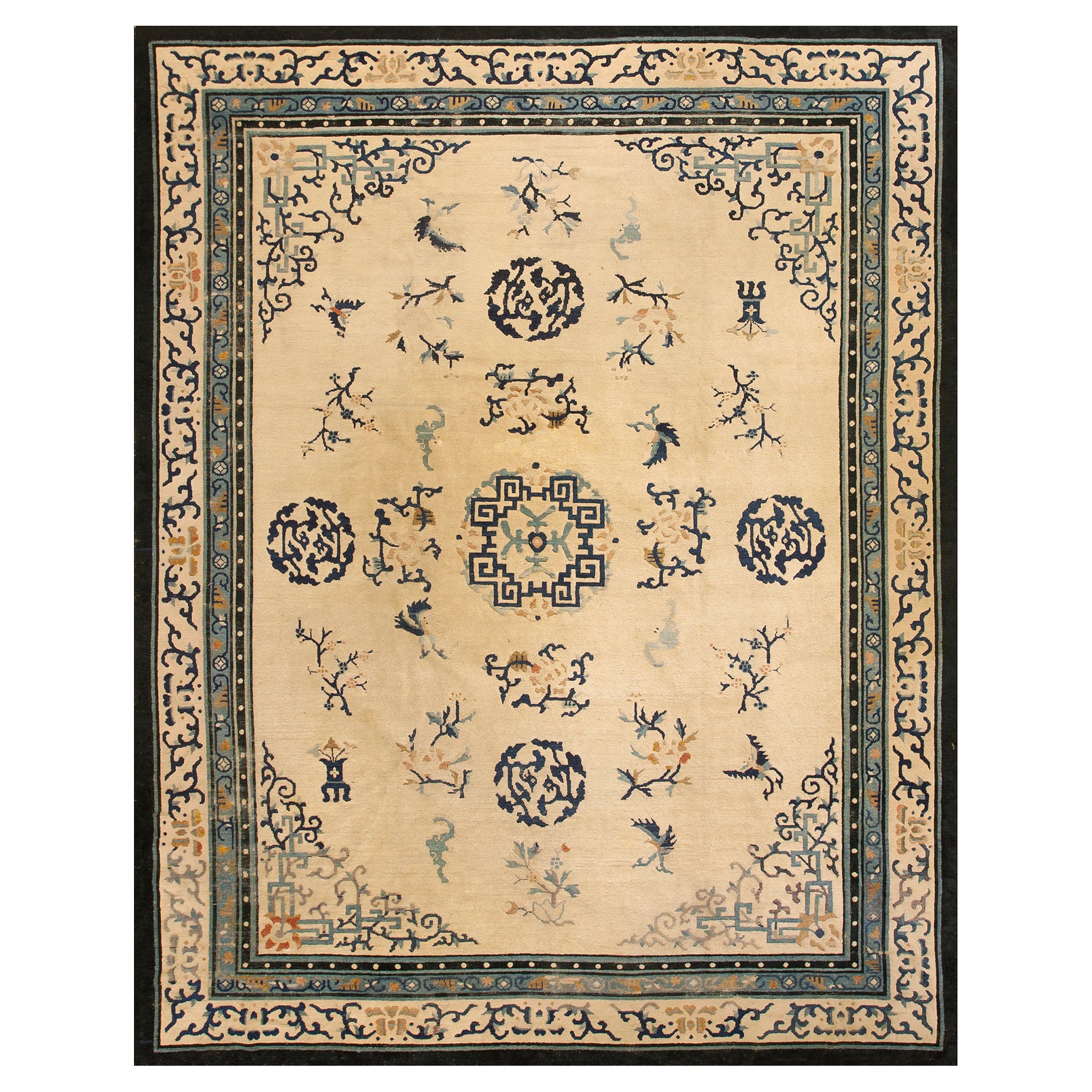 Antico tappeto cinese Peking 8' 10" x 11' 2"