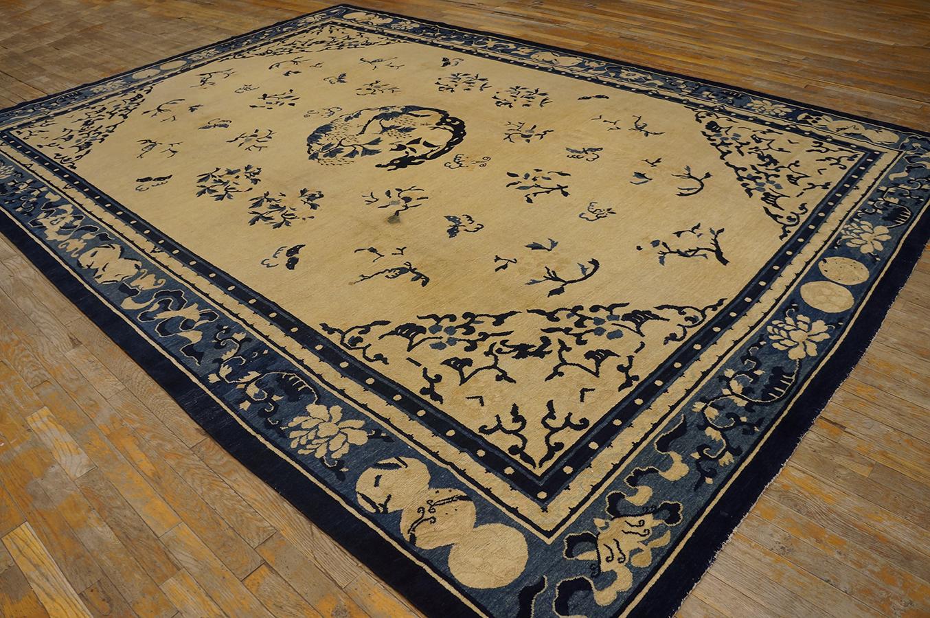 Late 19th Century 19th Century Chinese Peking Carpet ( 8'10