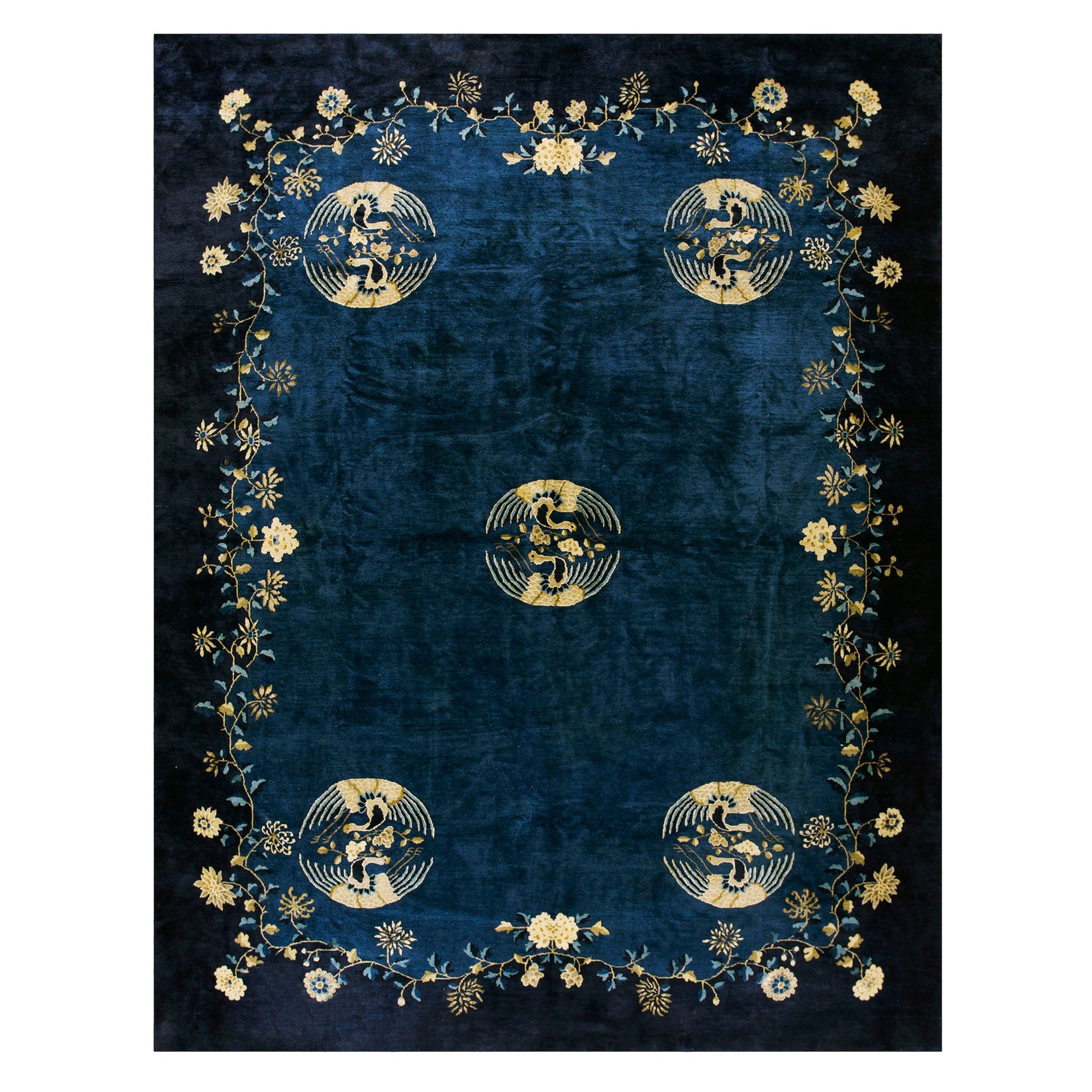 Tappeto antico cinese Peking 8' 10''x 11' 8'' in vendita