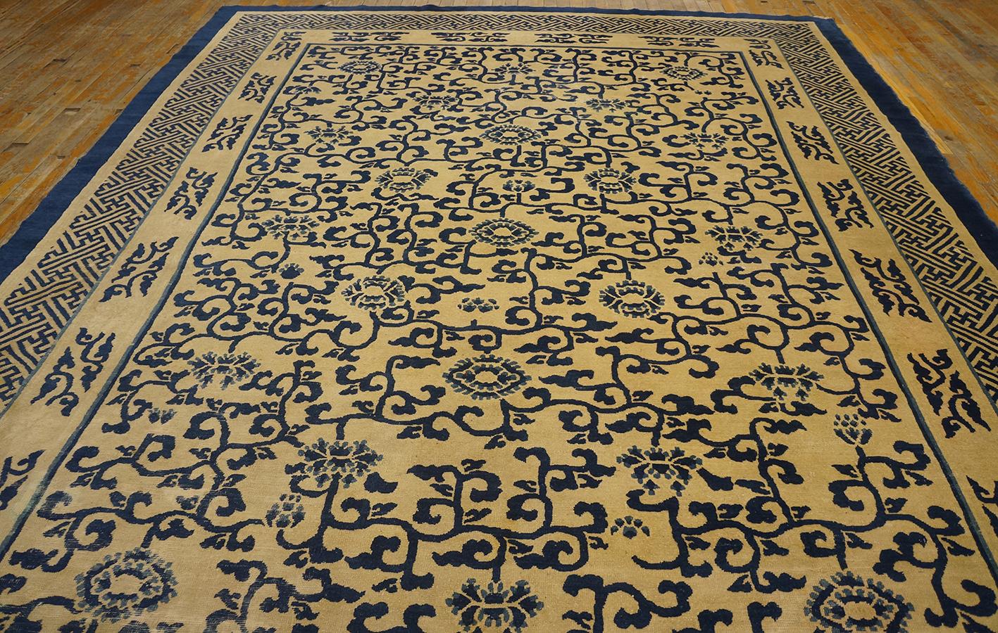 Late 19th Century Antique Chinese Peking Rug 8' 10