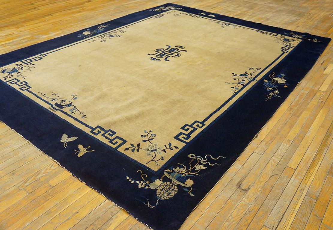 Chinois Tapis pékinois ancien de 8' 11