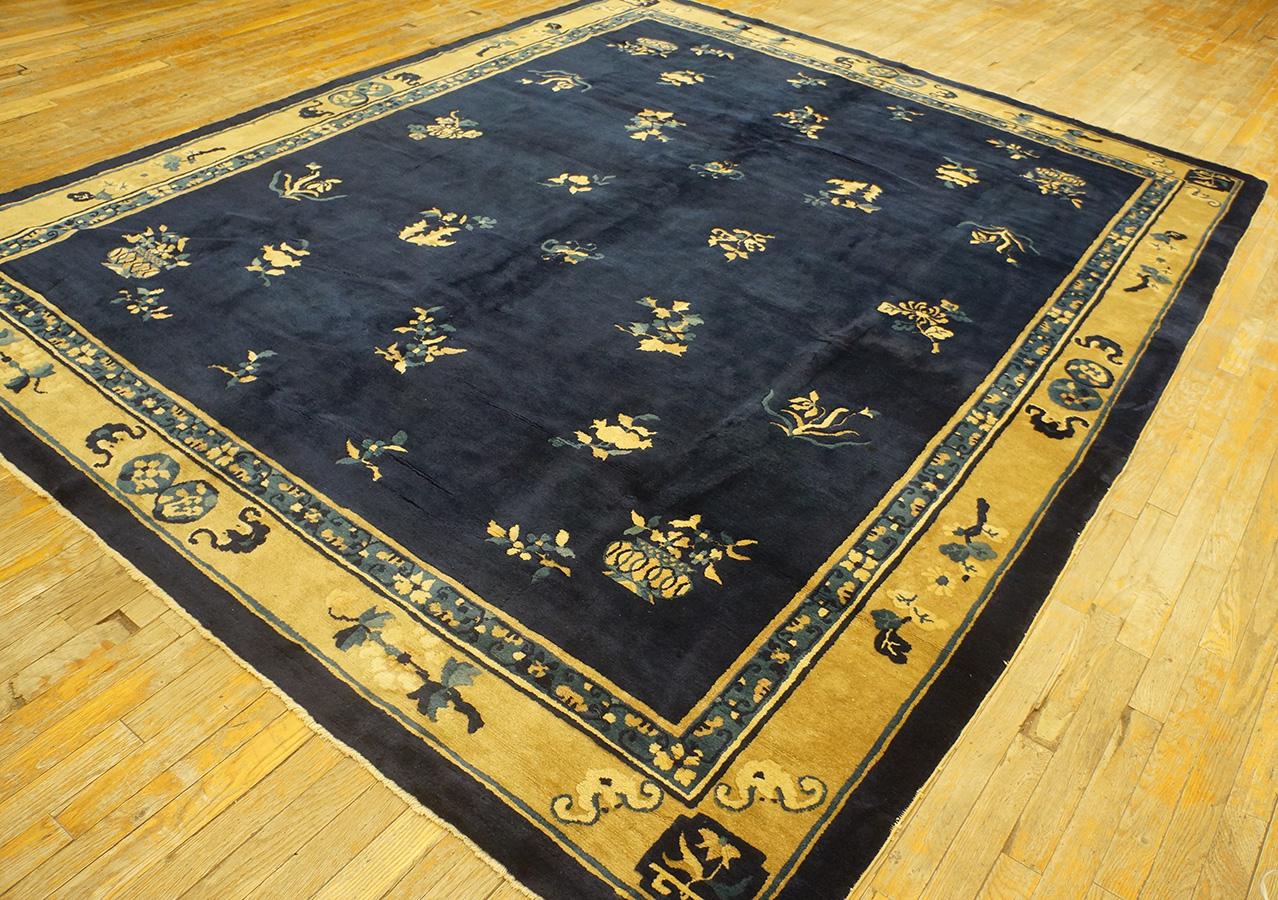 Antique Chinese Peking rug 8' 2'' x 9' 8''.
