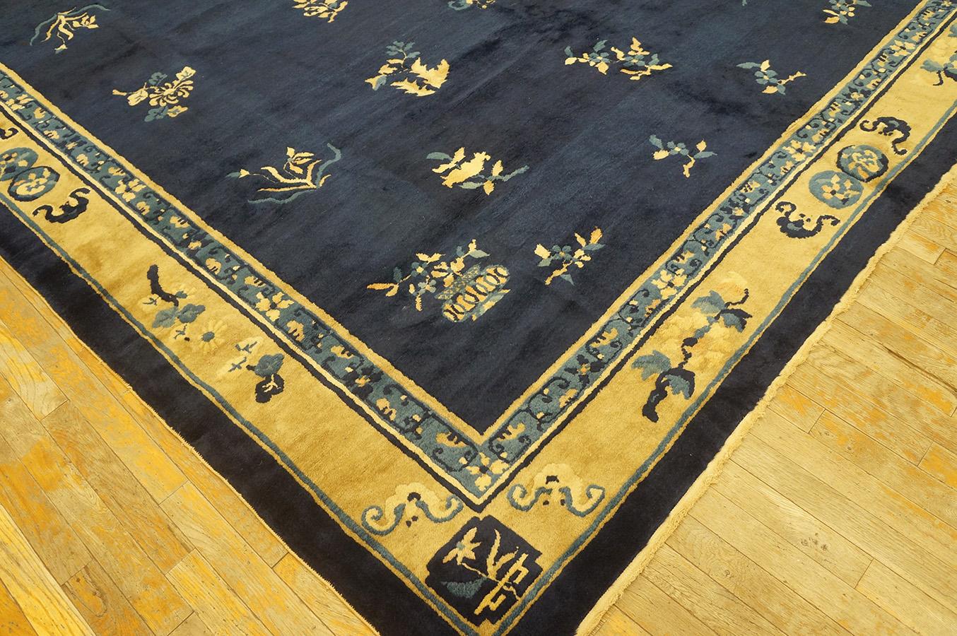Antique Chinese Peking Rug 8' 2'' x 9' 8'' For Sale 1