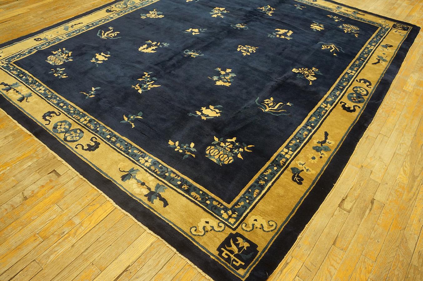 Antique Chinese Peking Rug 8' 2'' x 9' 8'' For Sale 3