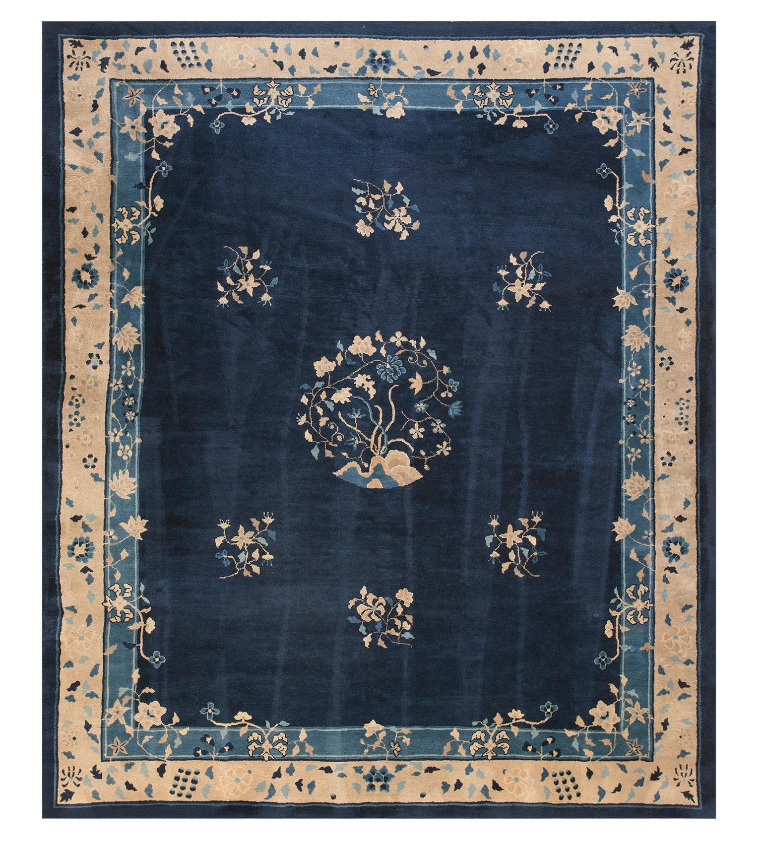 Antique Chinese Peking Rug 8' 4" x 9' 10"