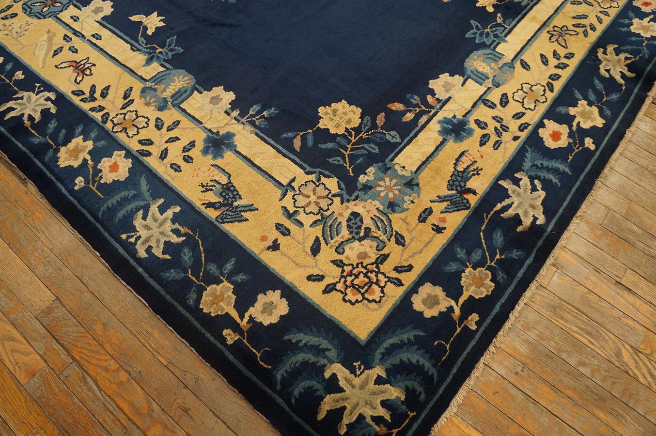 Antique Chinese Peking Rug 8' 8'' x 11' 4'' For Sale 4