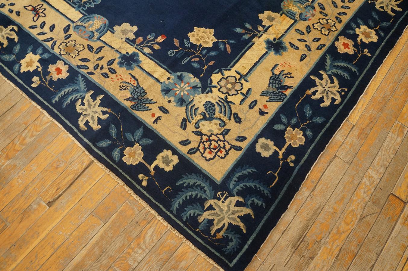 Antique Chinese Peking Rug 8' 8'' x 11' 4'' For Sale 5