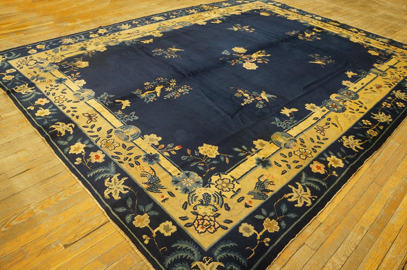 Antique Chinese Peking Rug 8' 8'' x 11' 4'' For Sale 7