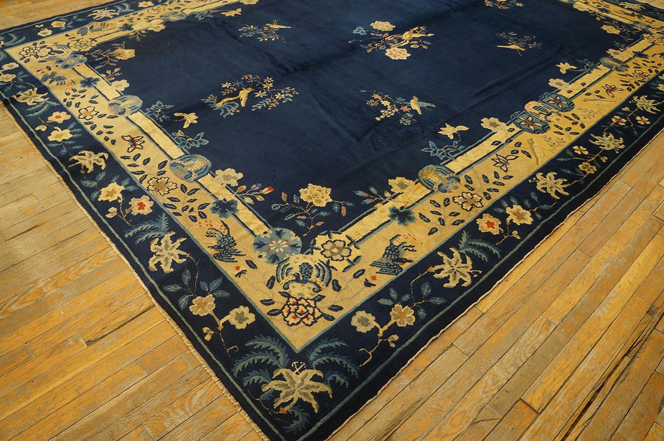 Antique Chinese Peking Rug 8' 8'' x 11' 4'' For Sale 8