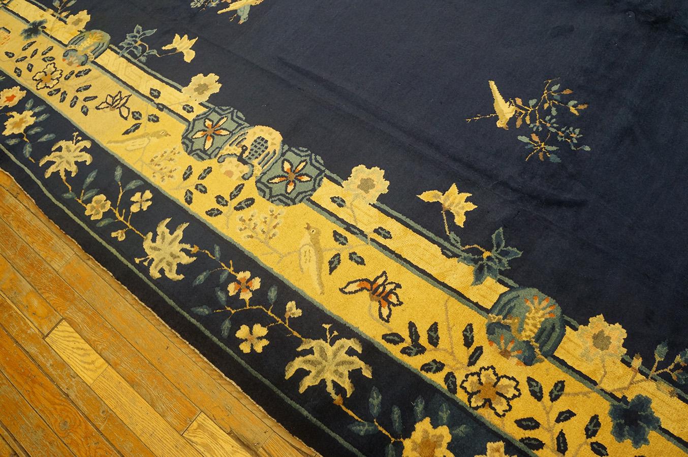 Early 20th Century Antique Chinese Peking Rug 8' 8'' x 11' 4'' For Sale