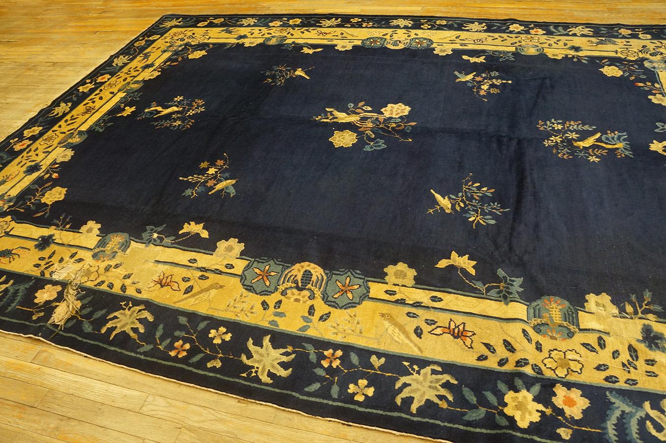 Antique Chinese Peking Rug 8' 8'' x 11' 4'' For Sale 3