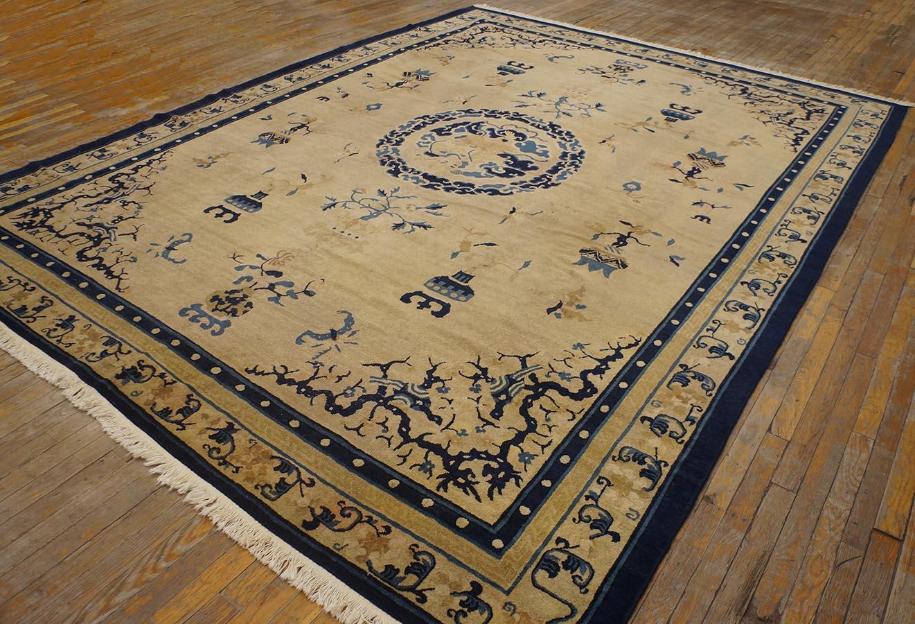 Hand-Knotted Late 19th Century Chinese Peking Carpet ( 8'8