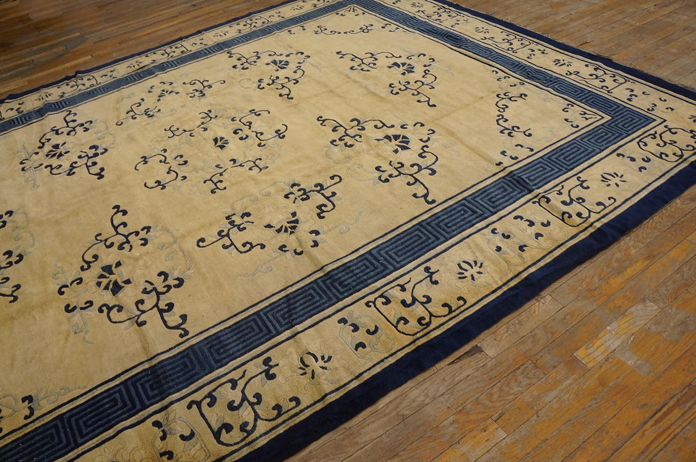 Late 19th Century Chinese Peking Carpet ( 8'9