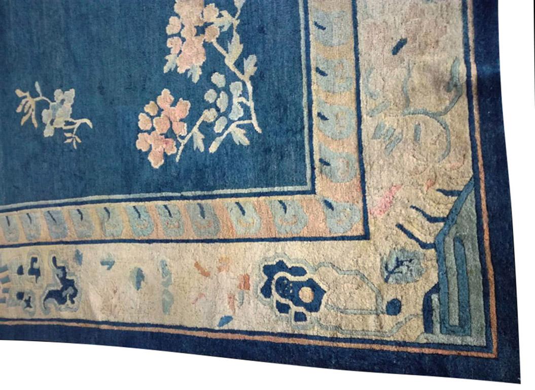 Hand-Knotted 19th Century Chinese Peking Carpet ( 8' X 9'6