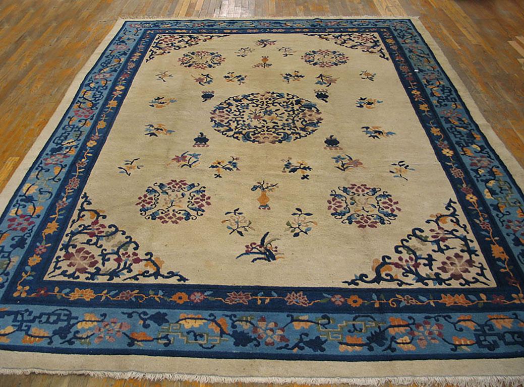 Antique Chinese Peking rug. Size: 8'0