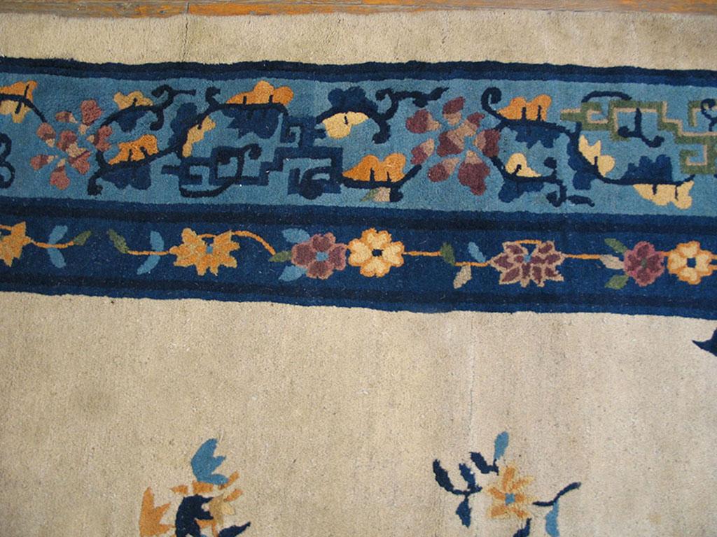 Antiker chinesischer Peking-Teppich 3,66 m x 3,66 m  (Handgeknüpft) im Angebot