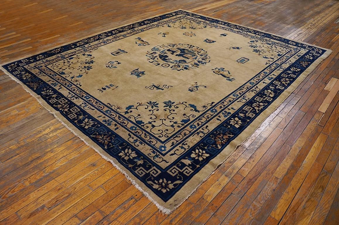 Hand-Knotted Early 20th Century Chinese Peking Carpet ( 8' x 9'6