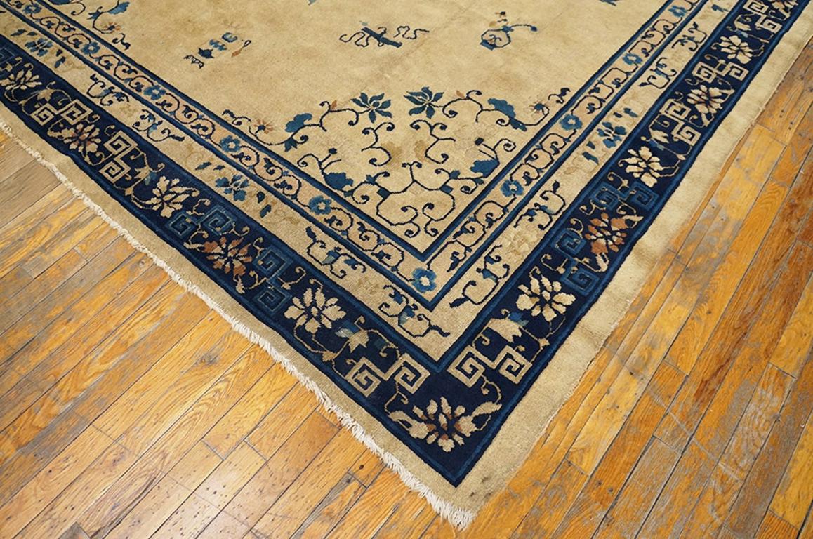 Annodato a mano Tappeto cinese di Pechino dei primi del Novecento ( 8' x 9'6