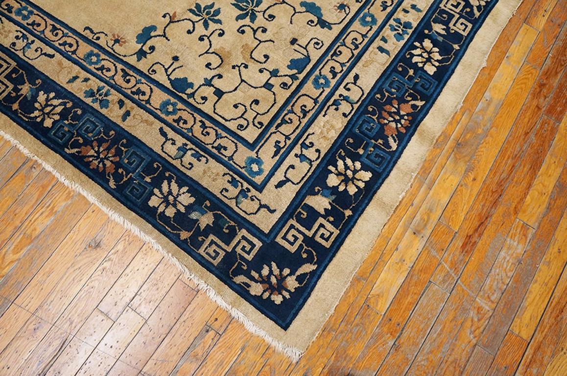 Wool Early 20th Century Chinese Peking Carpet ( 8' x 9'6
