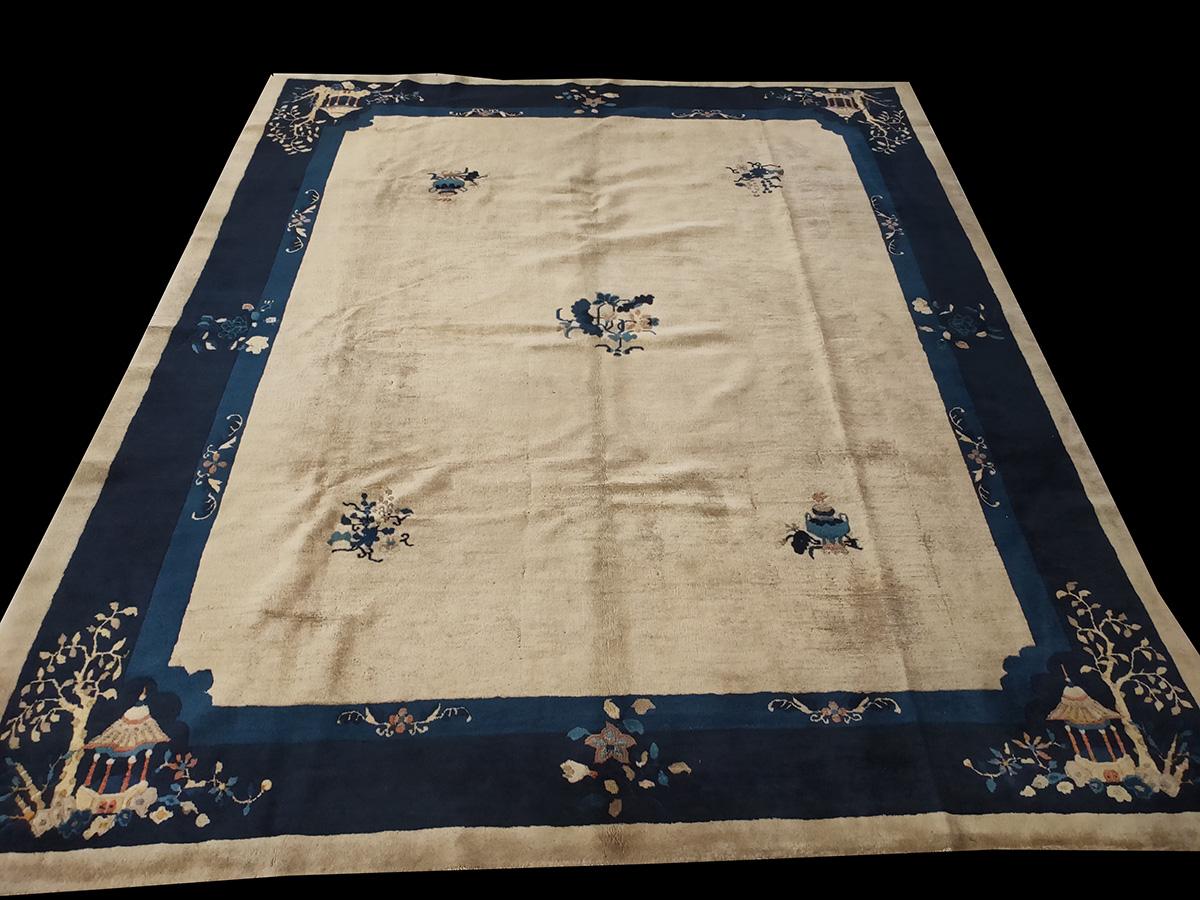 Hand-Knotted Antique Chinese Peking Rug 8'0