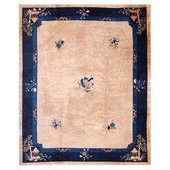 Tapis chinois antique de Pékin 8'0 "x 9'8"
