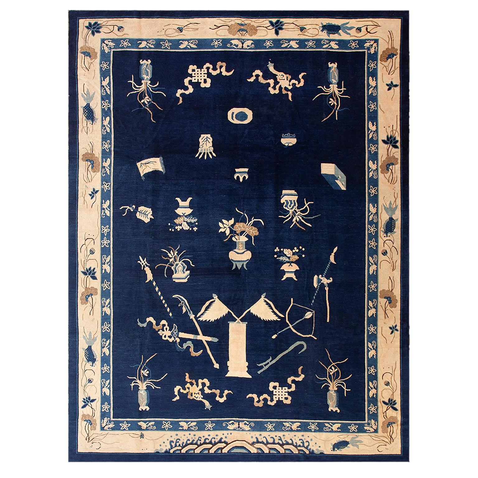 Antique Chinese, Peking Rug 8' 10" x 11' 6"  For Sale