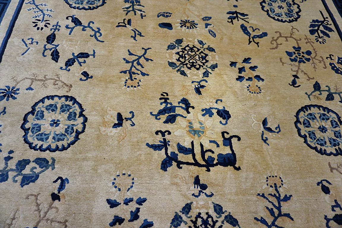 Laine Tapis de Pékin du début du 20ème siècle ( 8'2