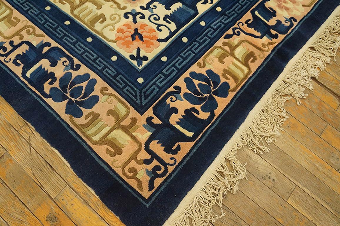 Hand-Knotted Antique Chinese Peking Rug For Sale