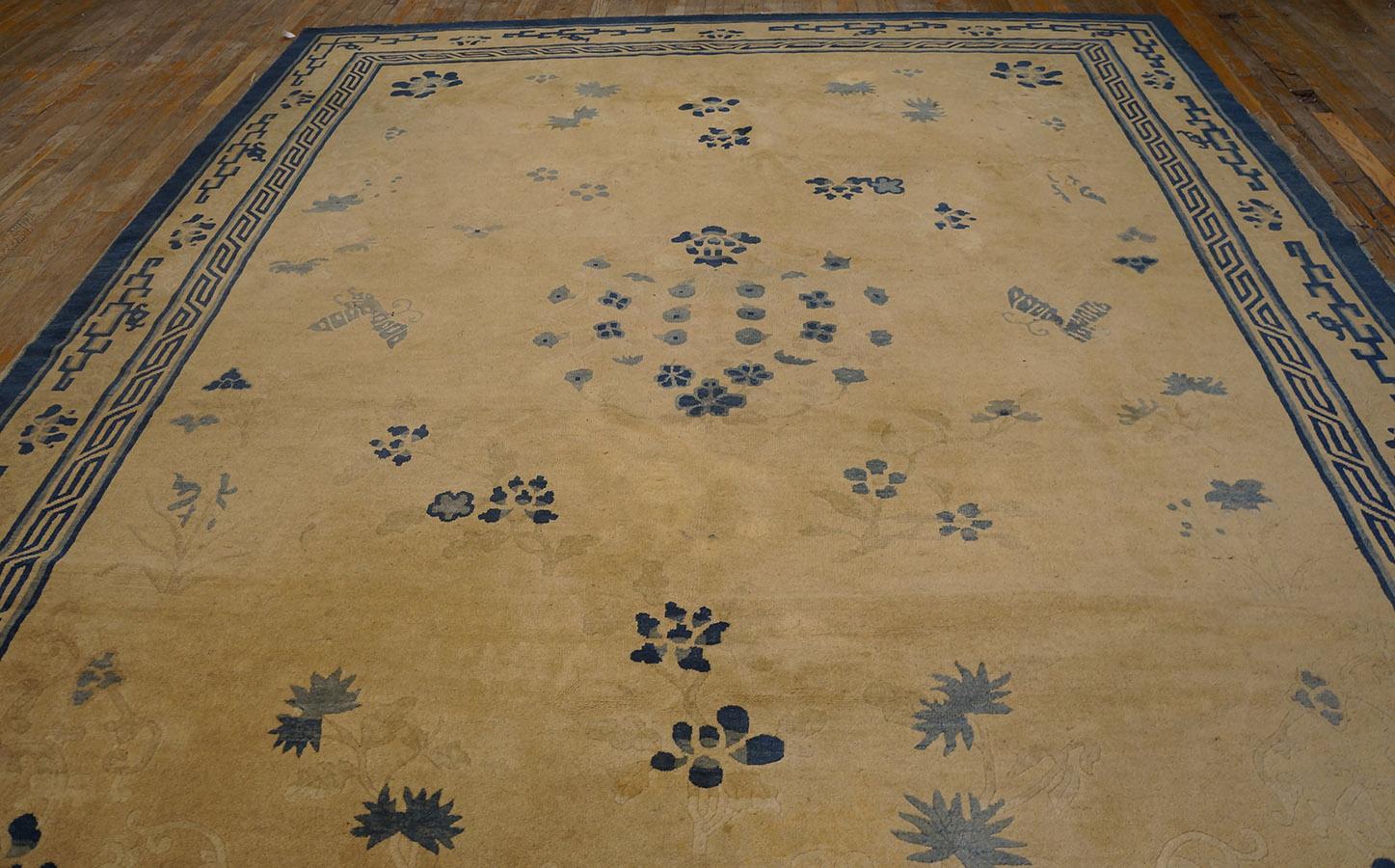 Wool Late 19th Century Chinese Peking Carpet ( 8'4