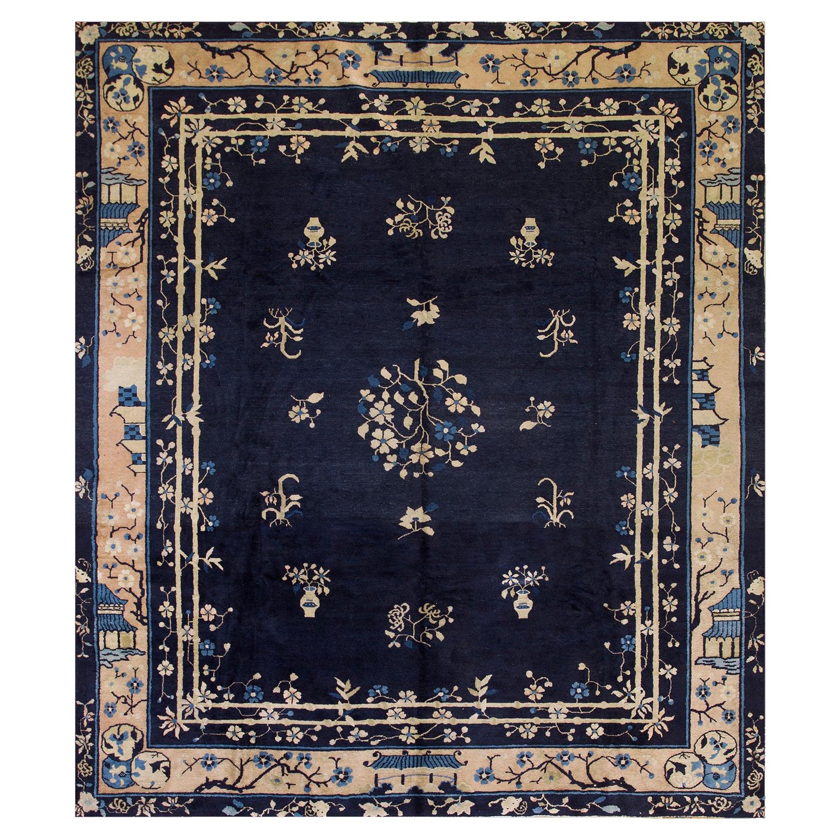 Antique Chinese Peking Rug For Sale