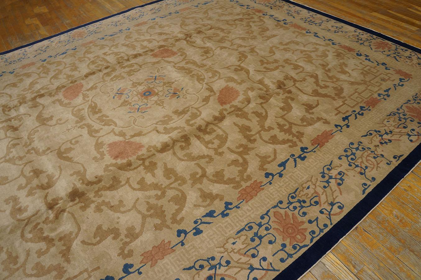 Début du 20ème siècle Tapis chinois ancien de Pékin de 8' 6