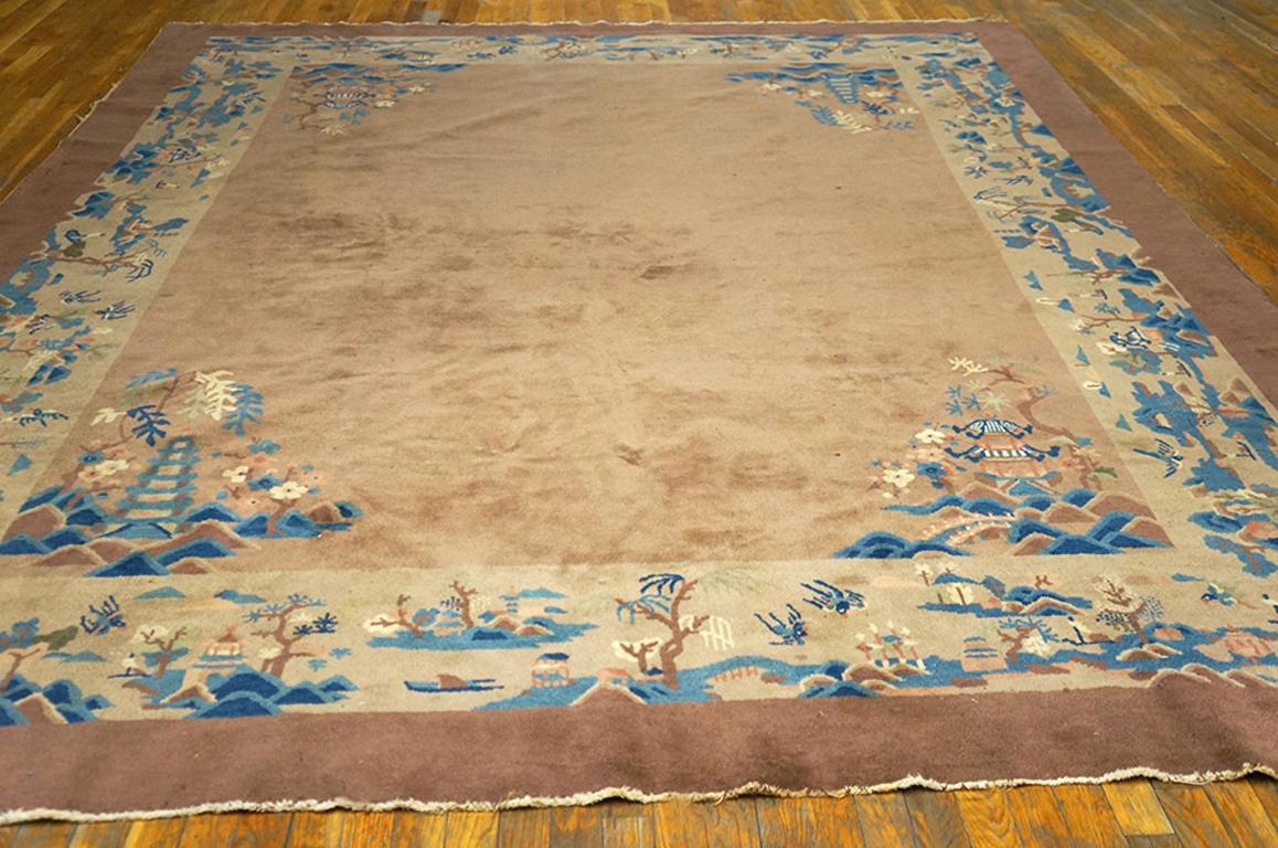 Hand-Knotted Early 20th Century Chinese Peking Carpet ( 8'8